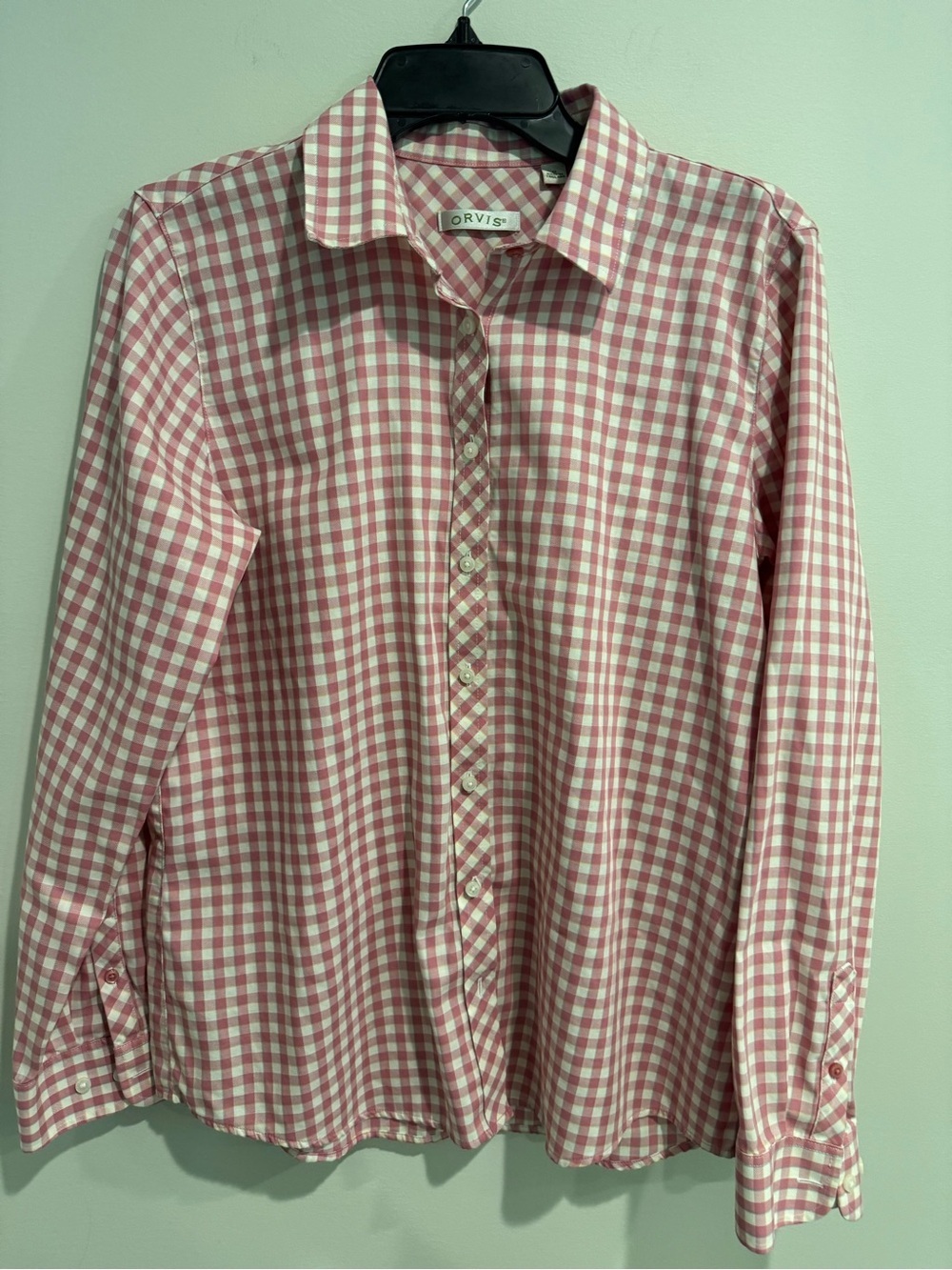 Orvis Women's Pink Gingham Button-Up Shirt